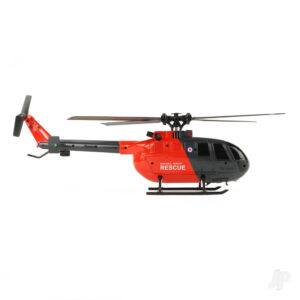 TWISTER BO-105 SCALE 250 FLYBARLESS HELICOPTER GREY/RED TWST1002GR