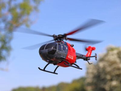 TWISTER BO-105 SCALE 250 FLYBARLESS HELICOPTER GREY/RED TWST1002GR