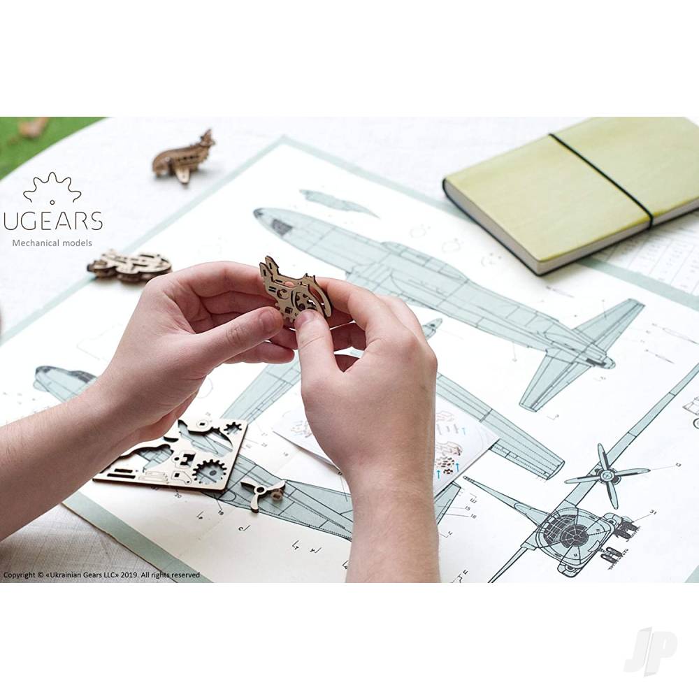 Ugears Fidgets-Aircrafts: Helicopter, Hydroplane, Airship, Airplane UGR70034