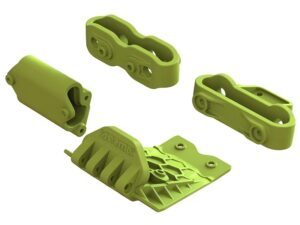 Arrma Gorgon Lower Skid And Bumper Mount Set Fluoro Yellow
