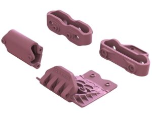 Arrma Gorgon Lower Skid And Bumper Mount Set Pink