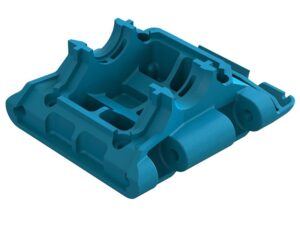 Arrma Gorgon Rear Lower Skid/Gearbox Mount (1pc) Blue