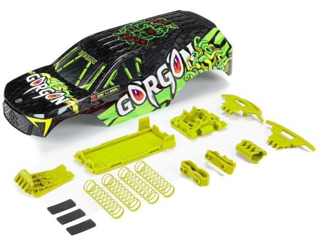 Arrma GORGON Painted Decaled Body Set (T1 Fluorescent Yellow)