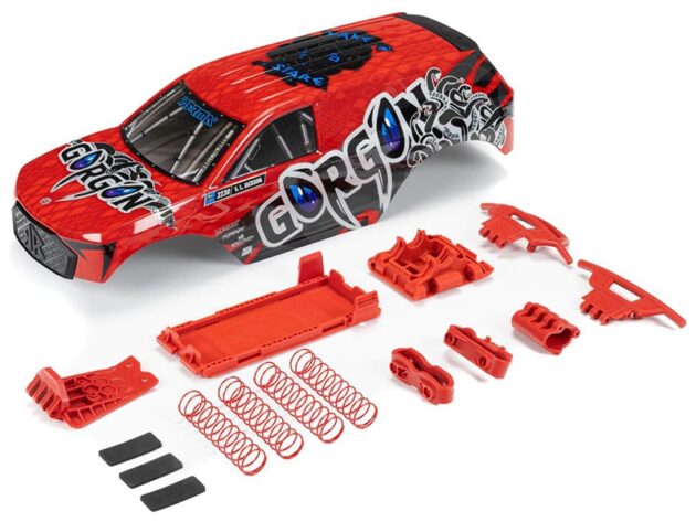 Arrma GORGON Painted Decaled Body Set (Red)