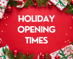 Christmas Opening Times + New Years