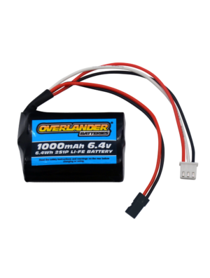 Overlander 1000mah 6.4v 2s Li-Fe Battery (JR Connector)