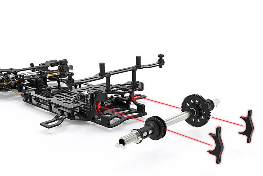 CORALLY SSX823 CAR KIT CHASSIS KIT ONLY, NO ELEC /BODY/TIRES C-00133 - Image 5