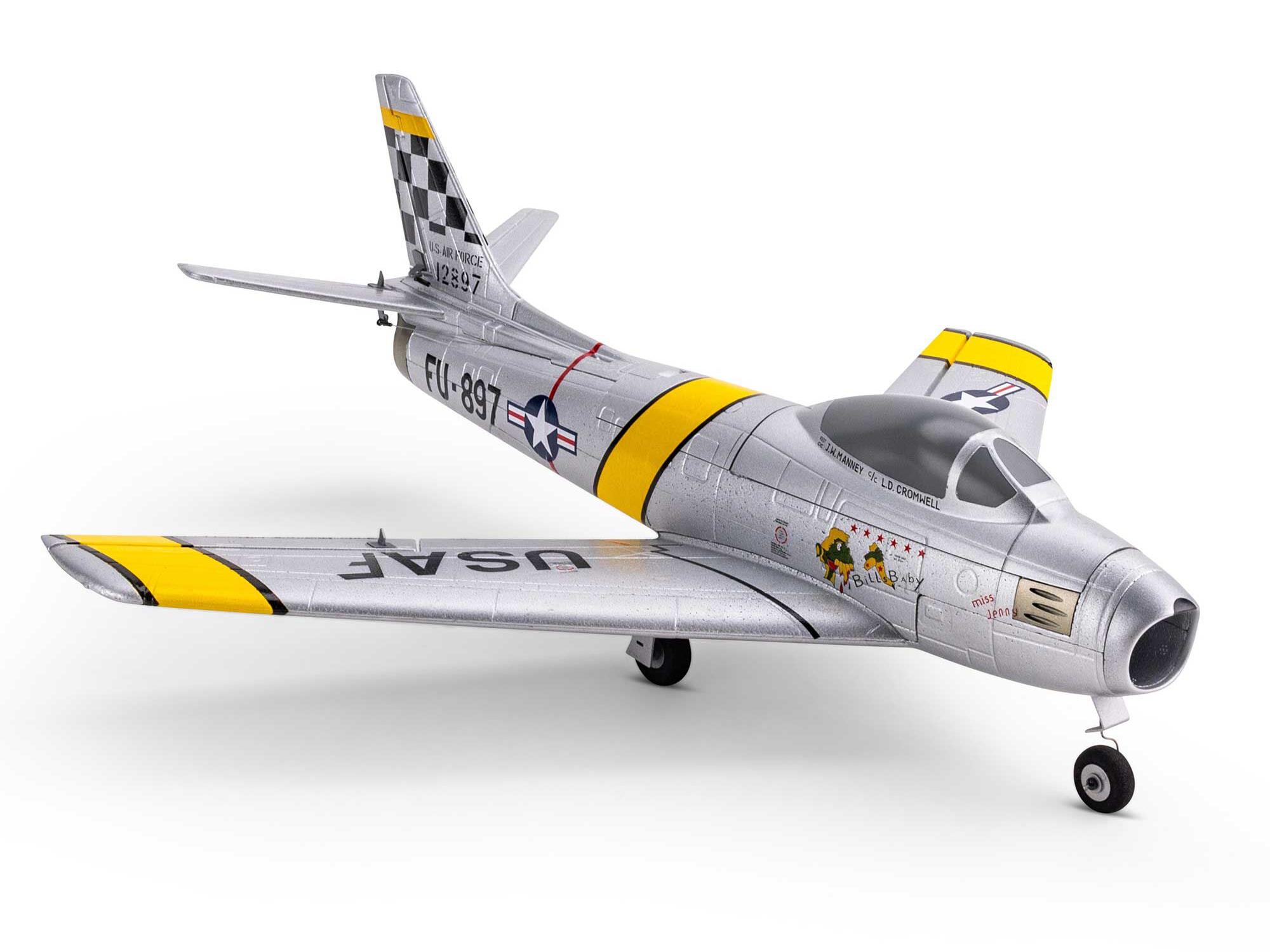 E-Flite UMX F-86 Sabre 30mm EDF Jet BNF Basic with AS3X and SAFE