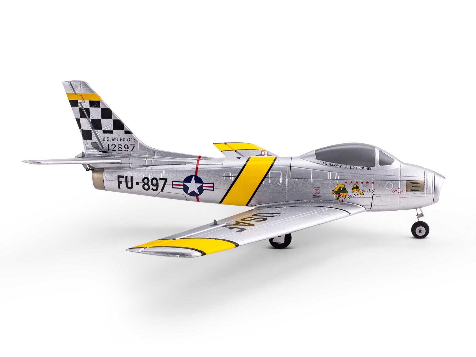 E-Flite UMX F-86 Sabre 30mm EDF Jet BNF Basic with AS3X and SAFE