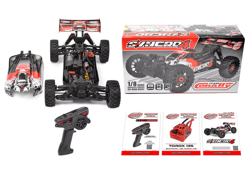 Corally Syncro-4 Red - Brushless 4S Basher Buggy RTR 1:8 - Image 2