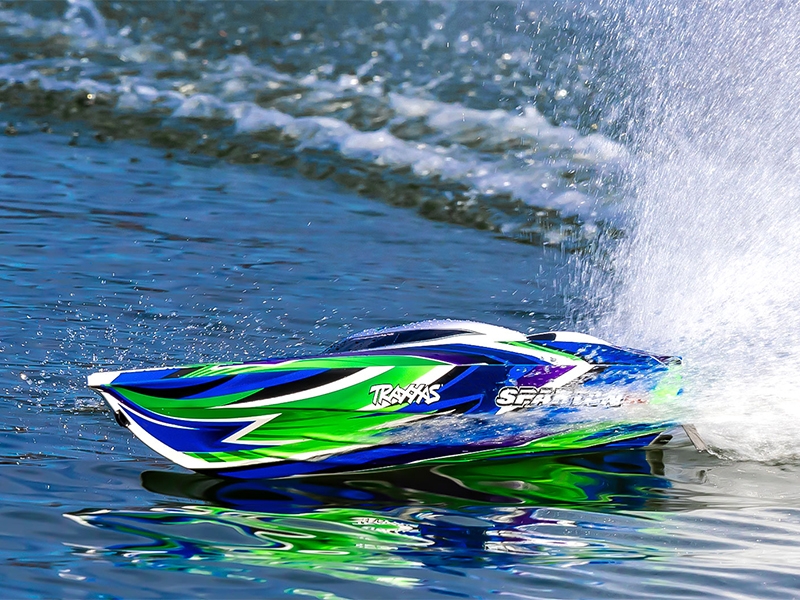 Traxxas Spartan SR VXL 1:10 36in Electric Brushless Race Boat - Green - Image 7