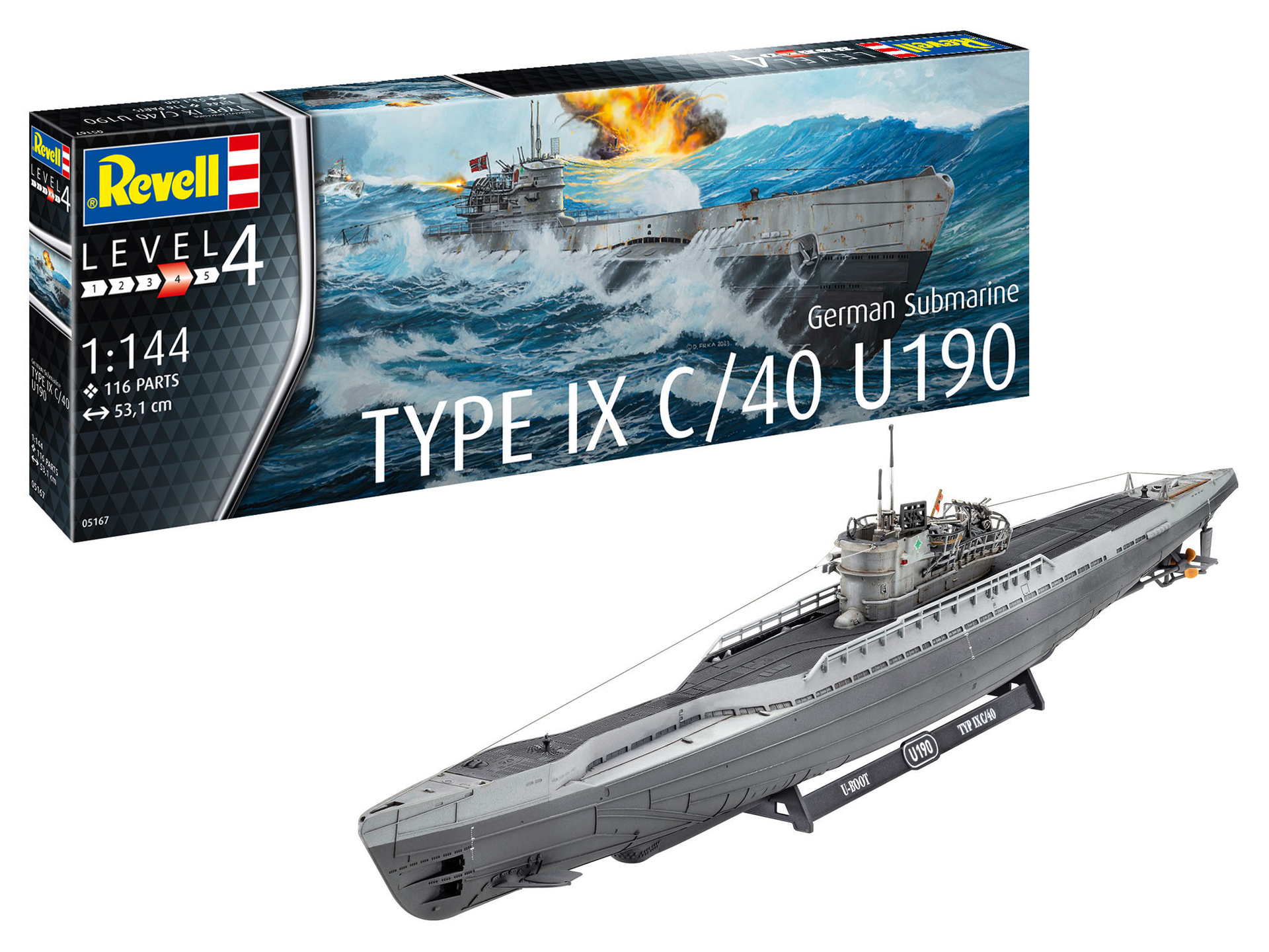 Revell German Submarine Type IX C-40 U190 1:144 05167