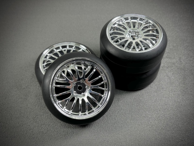 Absima 1:10 Drift Wheel Set "The Pimp" chrome (4) 2510053