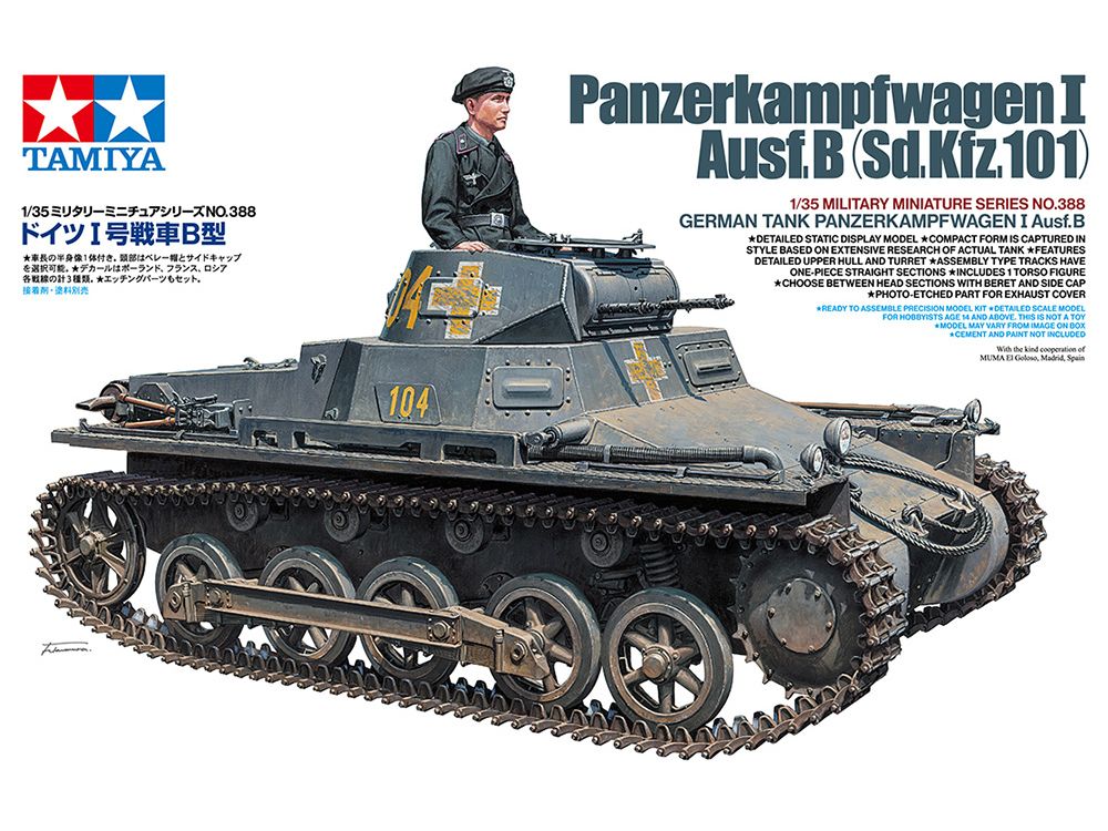 Tamiya GERMAN TANK PANZERKAMPFWAGEN I Ausf.B 1/35 35388