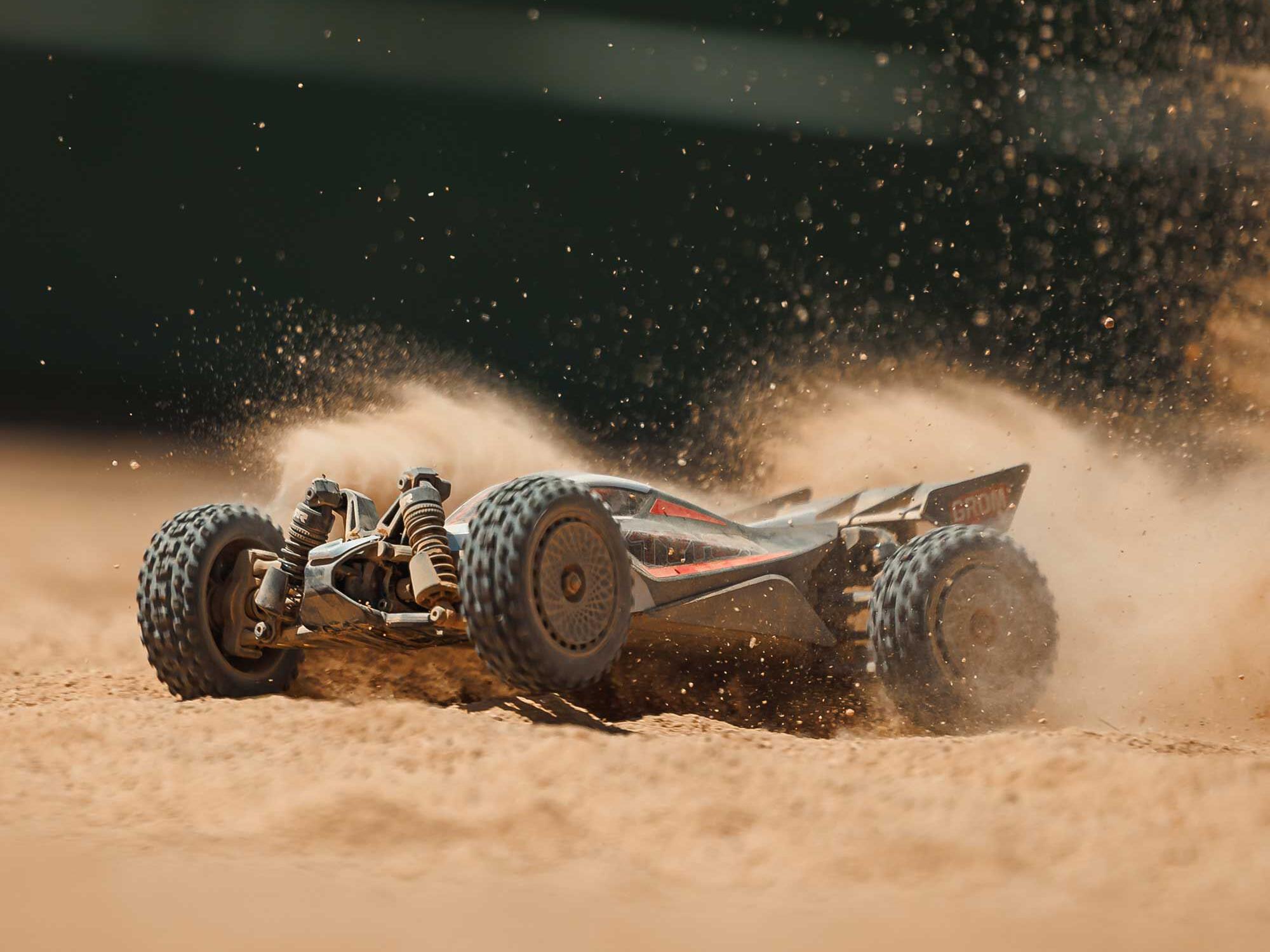 Arrma TYPHON GROM 223S BLX 4X4 (No Batt/Charg) 1/18 Silver C-ARA2306T1