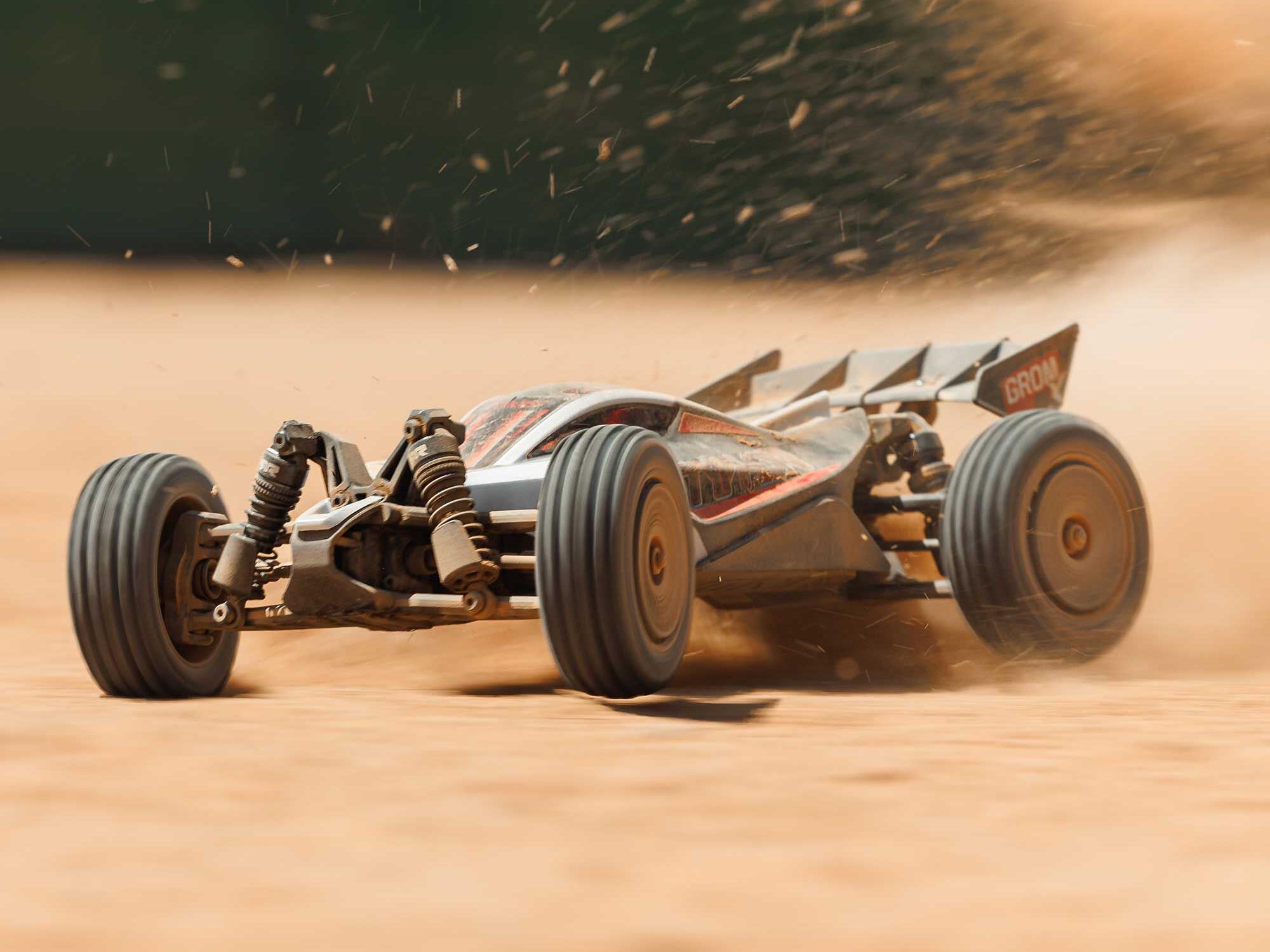 Arrma TYPHON GROM 223S BLX 4X4 (No Batt/Charg) 1/18 Silver C-ARA2306T1