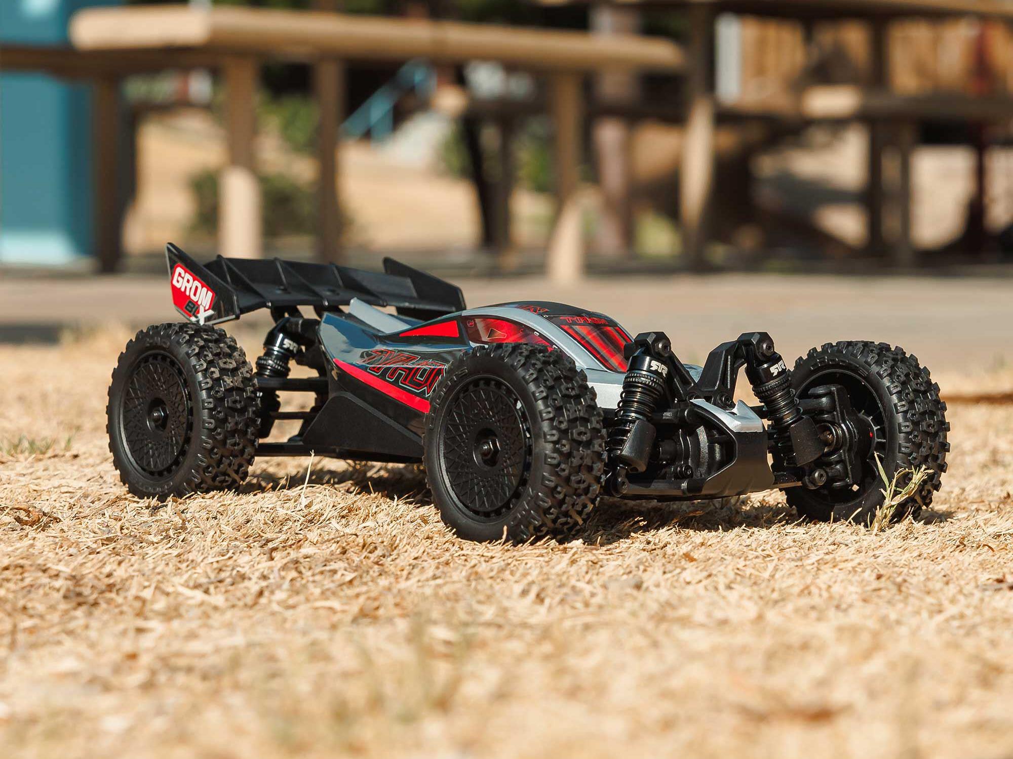 Arrma TYPHON GROM 223S BLX 4X4 (No Batt/Charg) 1/18 Silver C-ARA2306T1