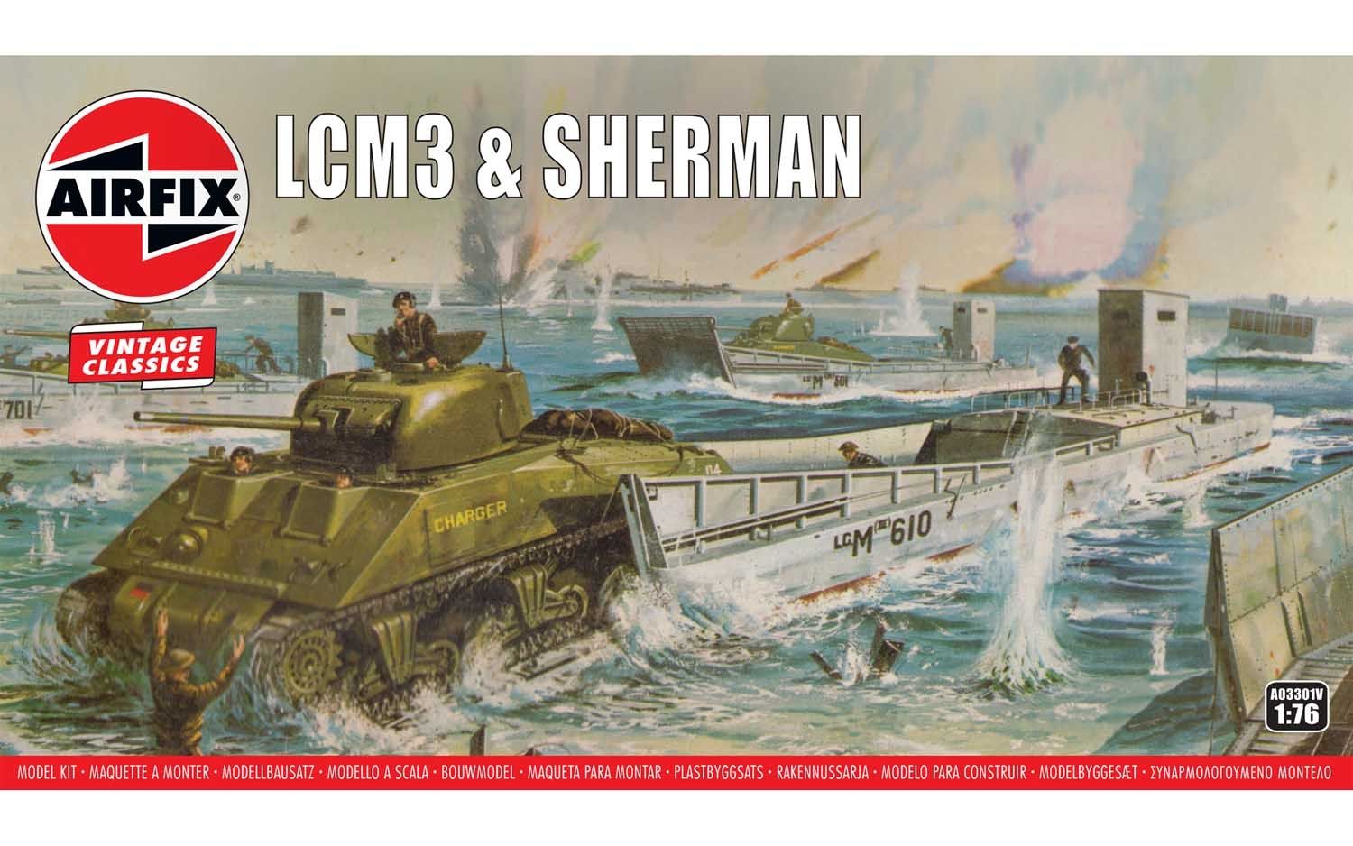 Airfix LCM3 & Sherman 1:76 A03301V
