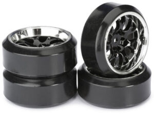 Absima Wheel Set Drift LP Comb / Profile C Black/ Chrome 1:10 (4) 2510042