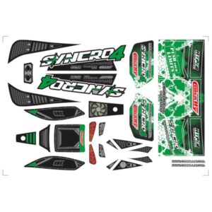 Team Corally Body Decal Sheet Syncro 4 Green 1pc C-00180-1055-1G
