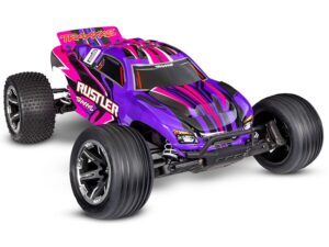 Traxxas Rustler HD 1:10 Electric XL-5 2WD RTR Stadium Truck with Battery and USB Charger - Pink