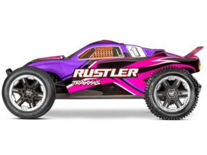 Traxxas Rustler HD 1:10 Electric XL-5 2WD RTR Stadium Truck with Battery and USB Charger - Pink