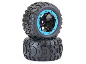 FTX Tracer Monster Truck Blue Wheel/ Tyres Complete (2) FTX9742B