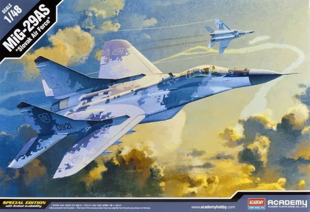Academy Slovak Air Force MiG-29AS Fighter Aircraft 1/48 PKAY12227