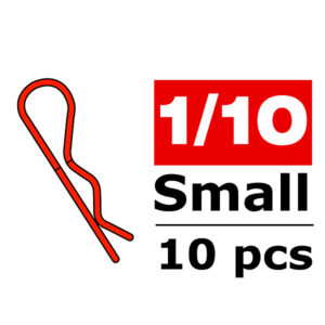 Corally Body Clips 45 Bent Small Red 10 Pcs C-35101