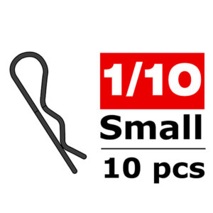Corally Body Clips 45 Bent Small Black 10 Pcs C-35102