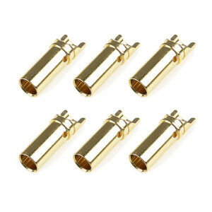 Corally Bullit Connector 3.5Mm Female Gold Plated Ultra Low Resistance 6Pcs