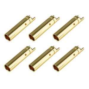 Corally Bullit Connector 4.0Mm Female Gold Plated Ultra Low Resistance 6Pcs
