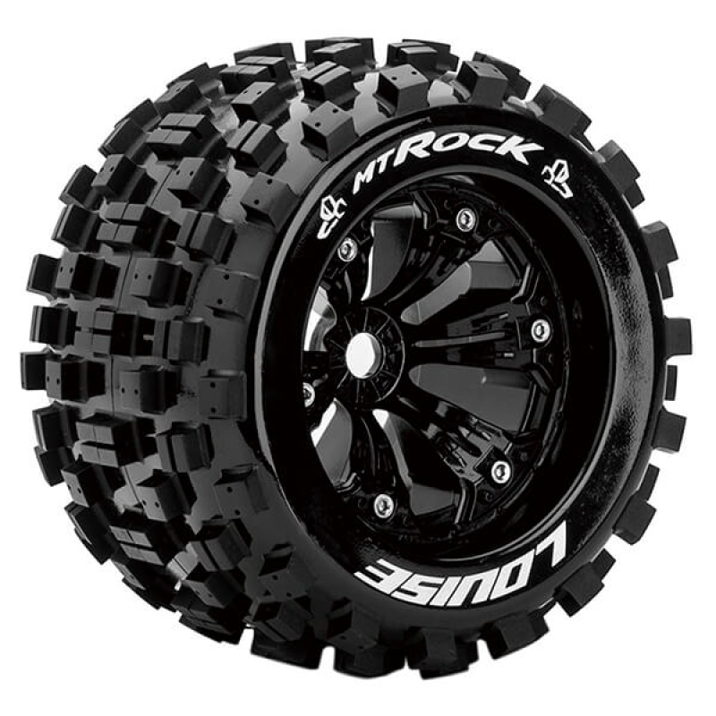 Louise RC MT-Rock 1/8 Sport 0 Offset Black 3.8in 17mm Hex Truck (2) L-T3277B