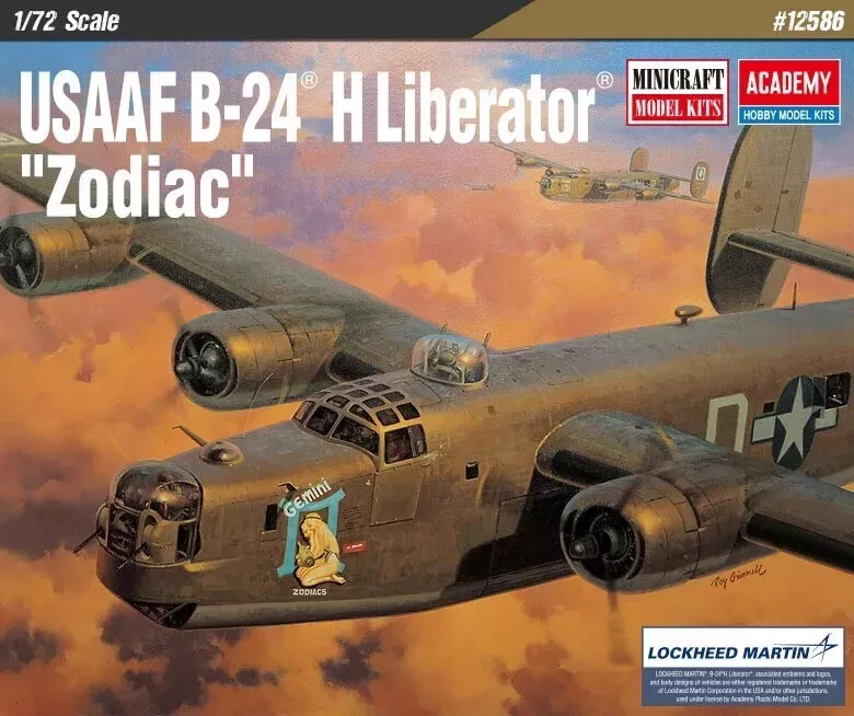Academy USAAF B-24H Liberator Zodiac Heavy Bomber 1/72 12584