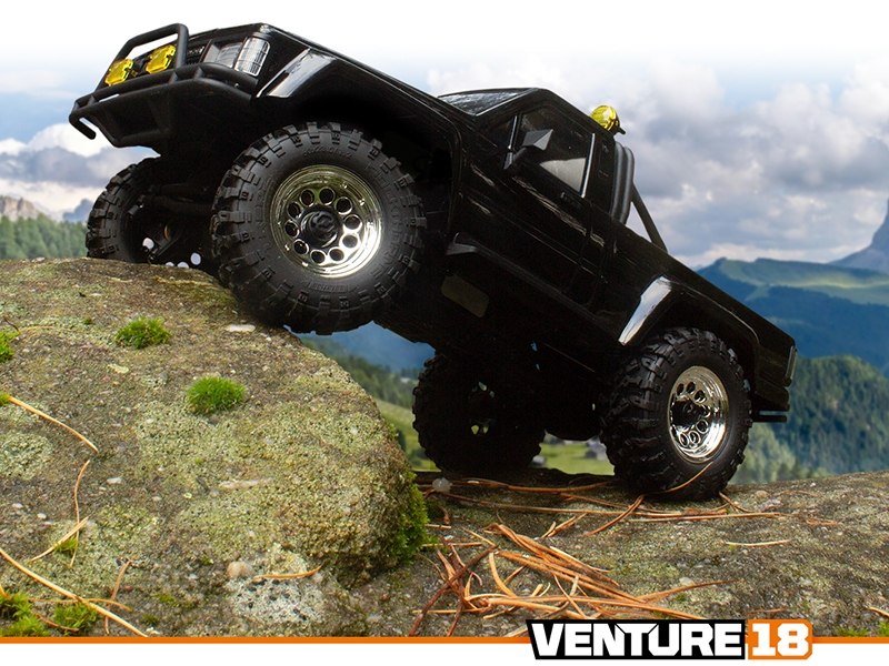 HPI Venture18 Flux 1985 Toyota Hilux SR5 Brushless - Black 160802