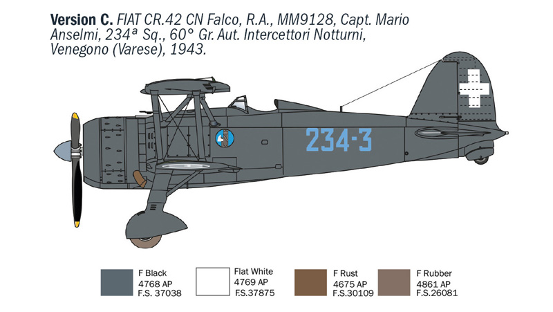 Italeri FIAT CR.42 CN "Falco" Night Fighter 1/72 1485 - Image 7