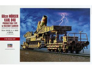 Hasegawa 1/72 German 60cm Morser Artillery Gun with Railway Carrier Kit HASHMT57