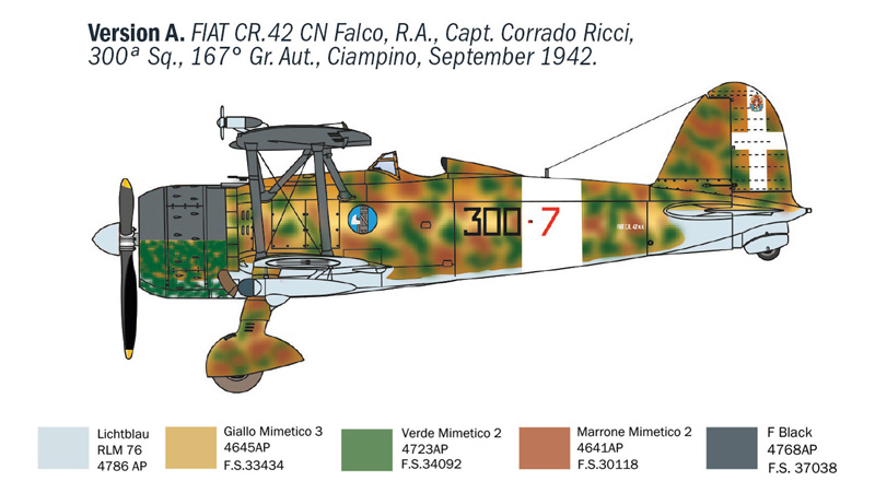 Italeri FIAT CR.42 CN "Falco" Night Fighter 1/72 1485 - Image 9