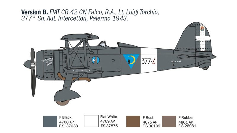 Italeri FIAT CR.42 CN "Falco" Night Fighter 1/72 1485 - Image 8