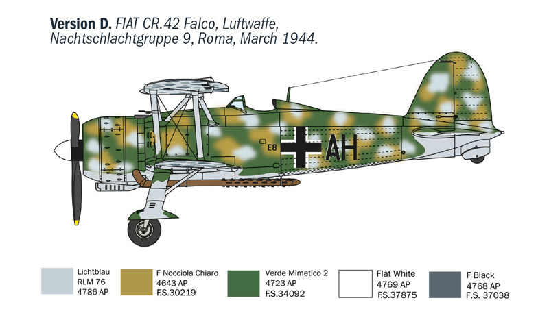 Italeri FIAT CR.42 CN "Falco" Night Fighter 1/72 1485 - Image 6