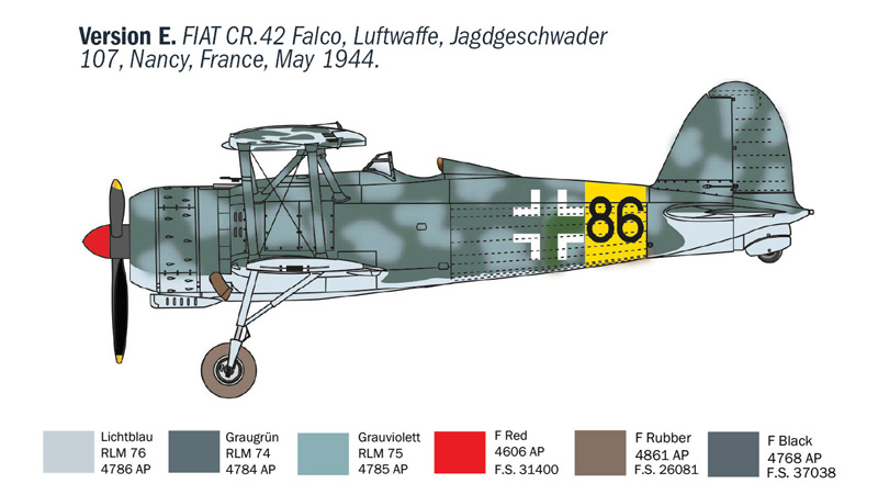 Italeri FIAT CR.42 CN "Falco" Night Fighter 1/72 1485 - Image 5