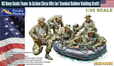 Gecko Models 1/35 US Navy Seals Team Circa 90s (w/t Combat Rubber Raiding Craft) 35GM0060
