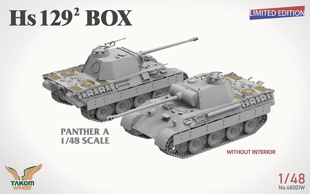 Takom 1/48 Hs 129² Big Box Limited Edition (2 aircraft 1 tank + figures) PKTAK48001W - Image 2