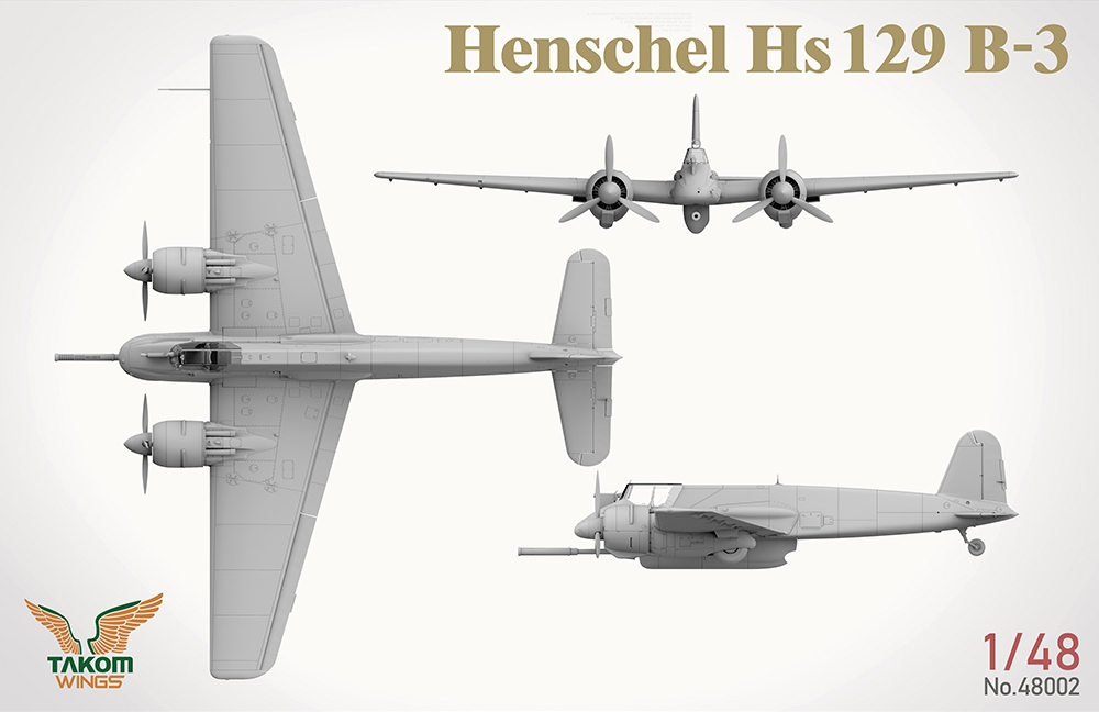 Takom 1/48 German Air Force Henschel Hs 129 B-3 Ground Attack Aircraft PKTAK48002 - Image 7