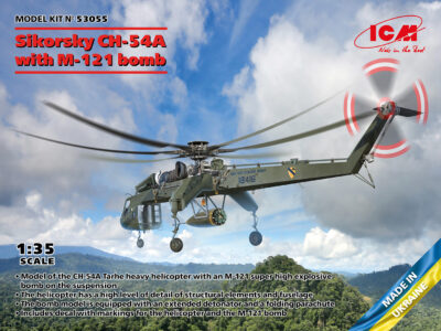 ICM Sikorsky CH-54A Tarhe with M-121 bomb 1:35 ICM53055