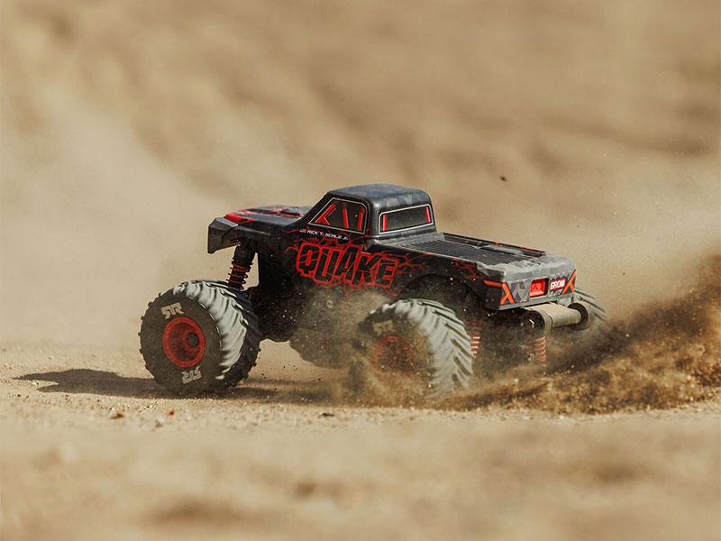 Arrma 1/16 QUAKE GROM 4X4 RTR Brushed Monster Truck (Battery and Charger Included) Red C-ARA2137T1 - Image 7