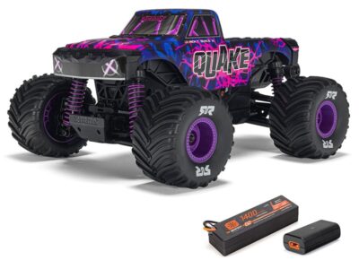 Arrma 1/16 QUAKE GROM 4X4 RTR Brushed Monster Truck (Battery and Charger Included) Purple C-ARA2137T3