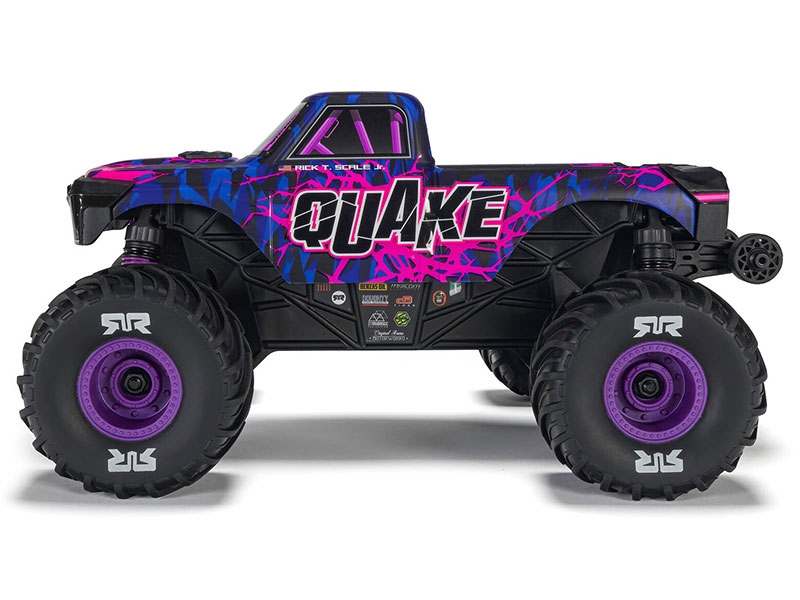 Arrma 1/16 QUAKE GROM 4X4 RTR Brushed Monster Truck (Battery and Charger Included) Purple C-ARA2137T3 - Image 2