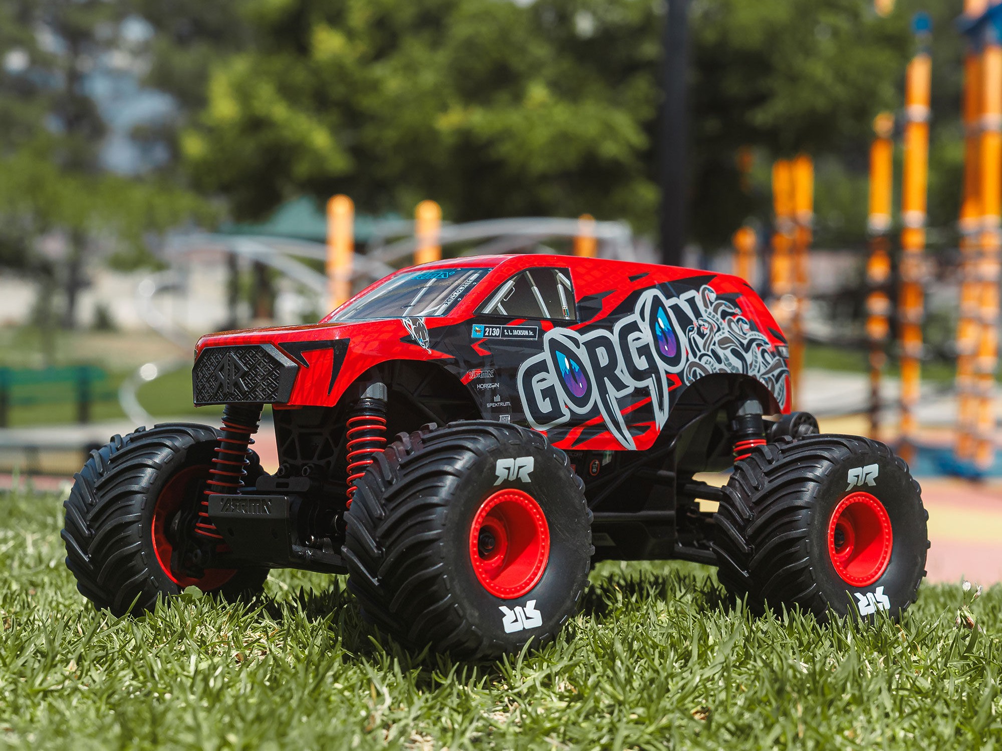 Arrma 1/16 GORGON GROM 4X4 RTR Brushed Monster Truck (Battery and Charger Included) Red C-ARA2130T2 - Image 15