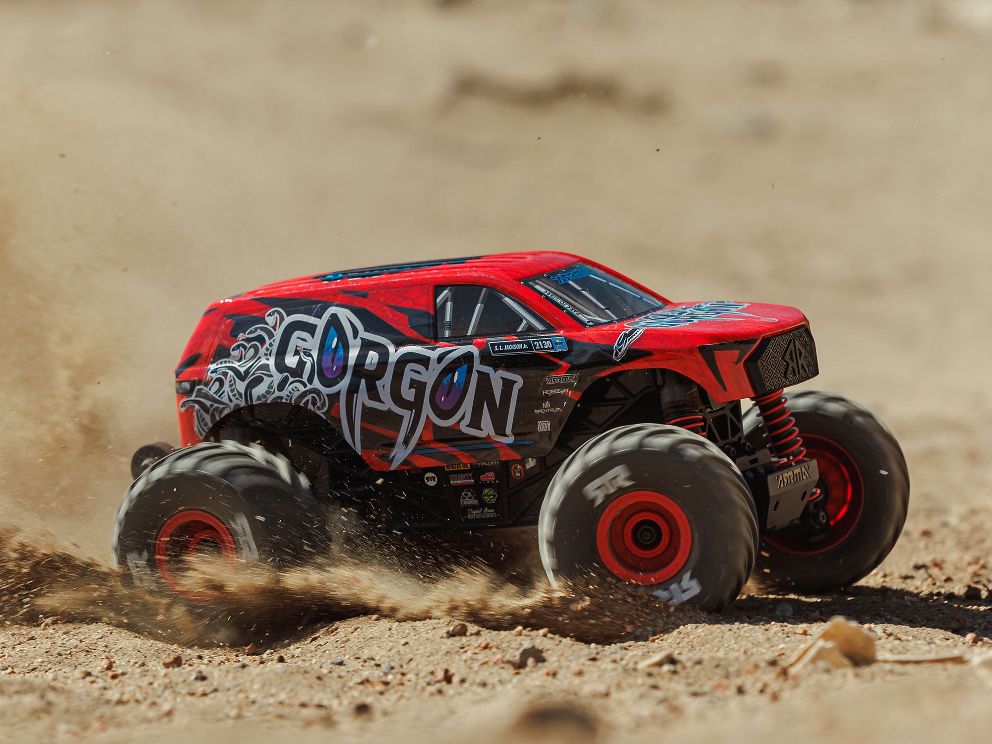 Arrma 1/16 GORGON GROM 4X4 RTR Brushed Monster Truck (Battery and Charger Included) Red C-ARA2130T2 - Image 19